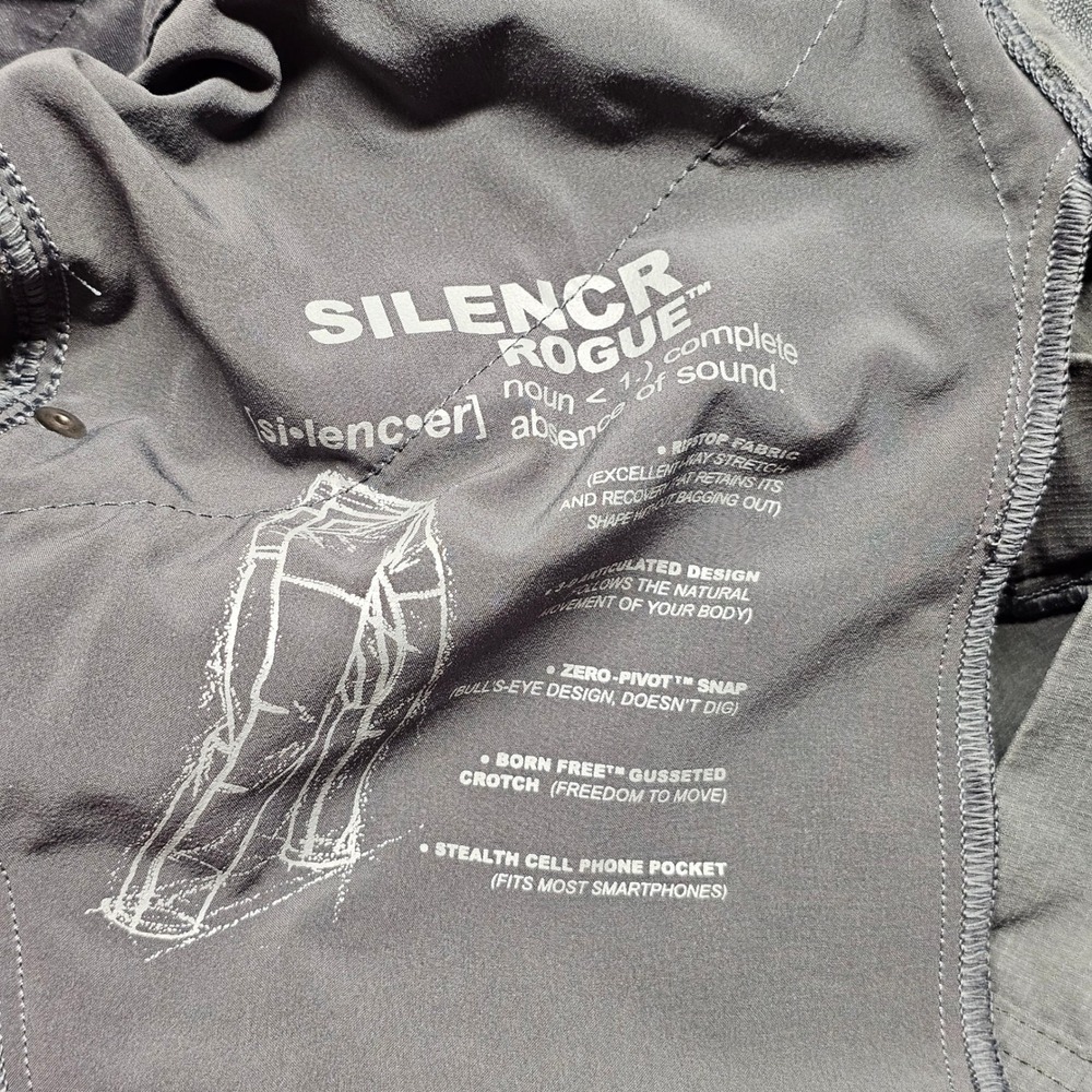 Kuhl Silencr Rogue Mens 33x30 Charcoal Grey Ripstop Technical Hiking Pants - Picture 8 of 13